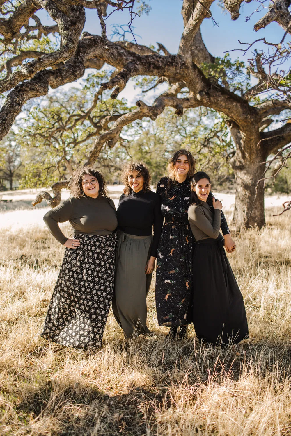 Maxi Wrap Skirt in Black Challis