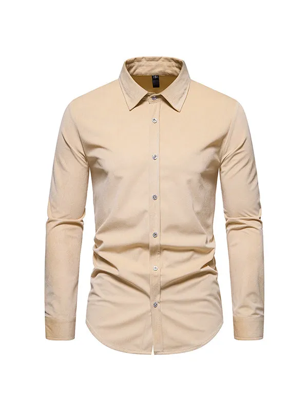 Men's Corduroy Long Sleeve Casual Shirt