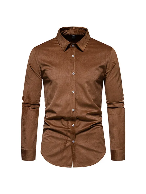 Men's Corduroy Long Sleeve Casual Shirt