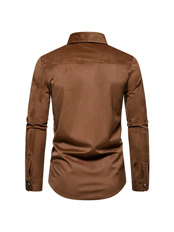 Men's Corduroy Long Sleeve Casual Shirt