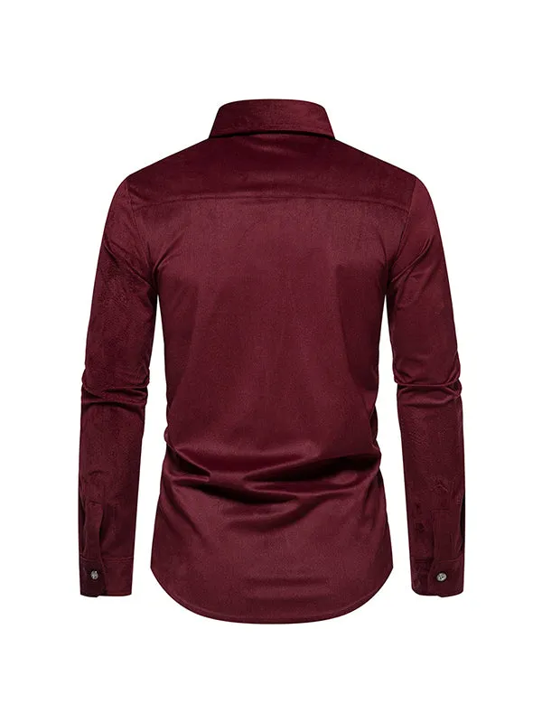 Men's Corduroy Long Sleeve Casual Shirt