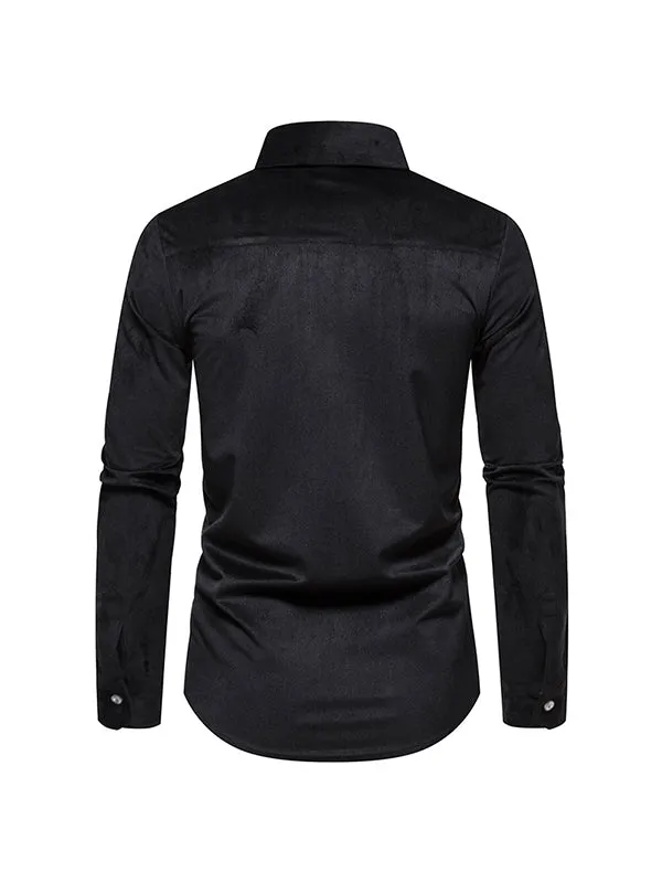 Men's Corduroy Long Sleeve Casual Shirt