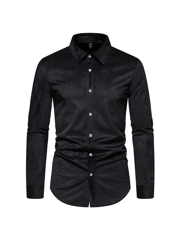 Men's Corduroy Long Sleeve Casual Shirt