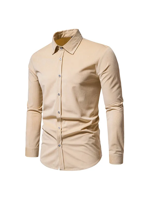 Men's Corduroy Long Sleeve Casual Shirt