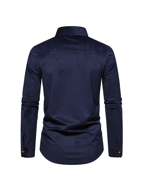 Men's Corduroy Long Sleeve Casual Shirt