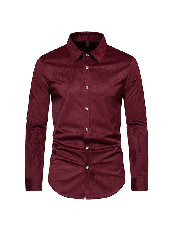 Men's Corduroy Long Sleeve Casual Shirt