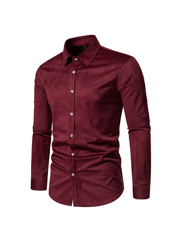 Men's Corduroy Long Sleeve Casual Shirt