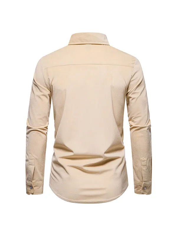 Men's Corduroy Long Sleeve Casual Shirt