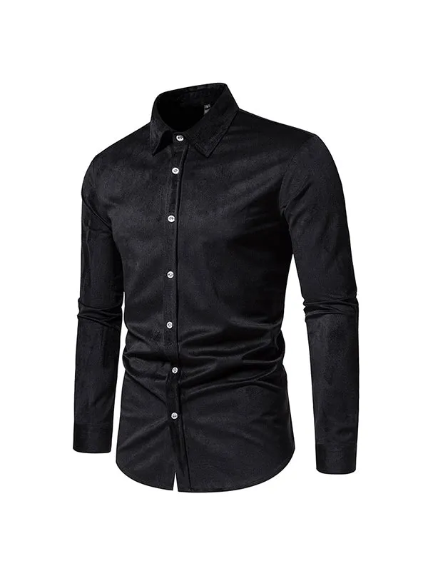 Men's Corduroy Long Sleeve Casual Shirt