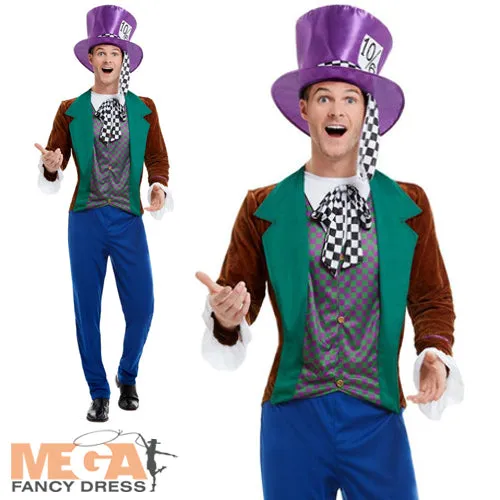 Men's Mad Hatter Wonderland Fairy Tale Book Day Costume