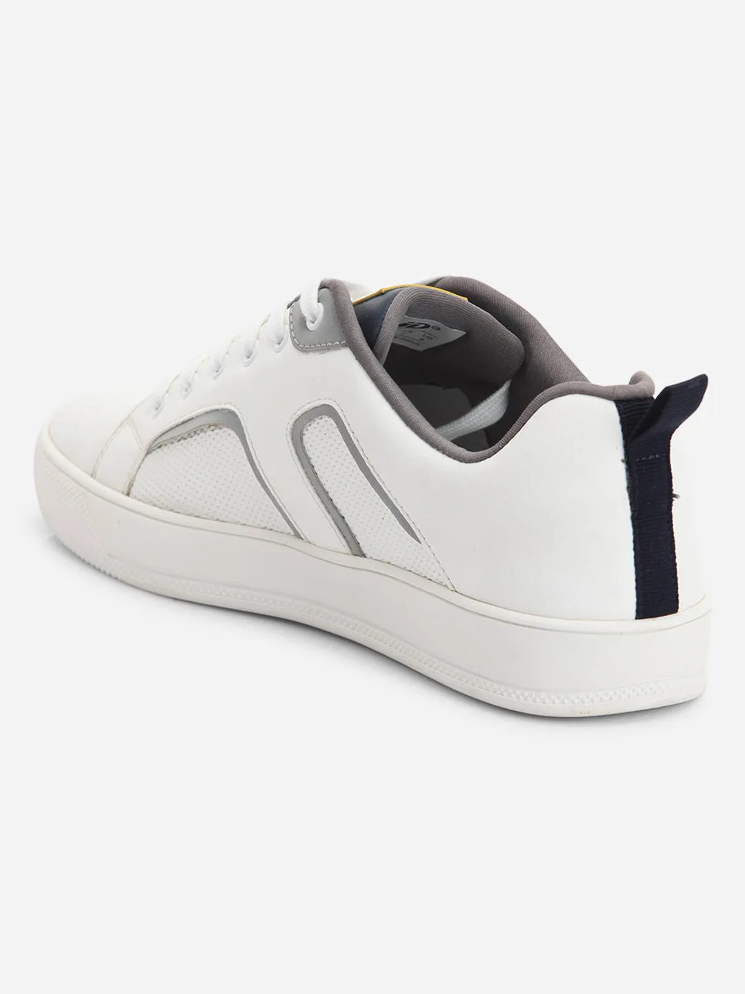 Men's White Lace Up Smart Casual Sneaker (ID3076)