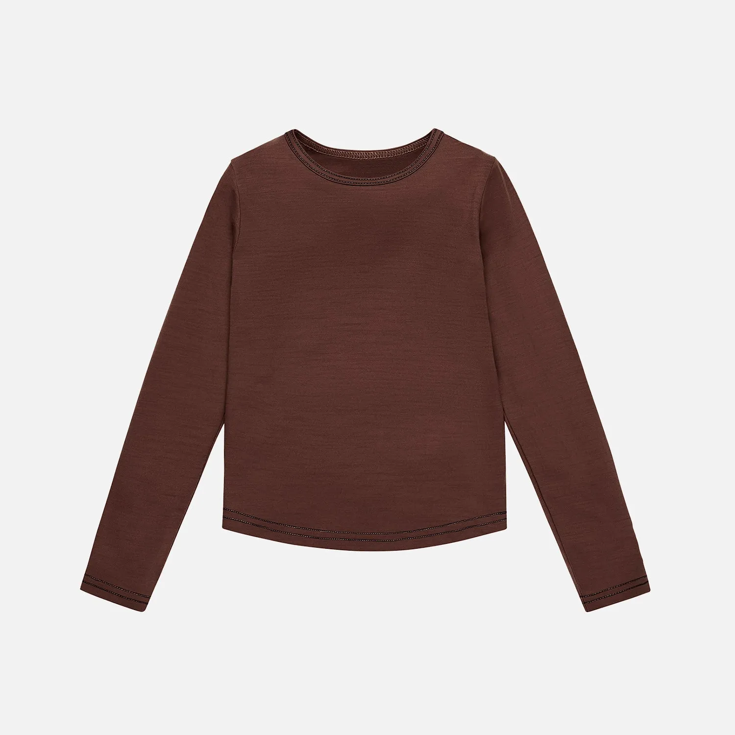 Merino Wool LS Top - Chocolate