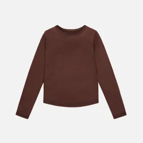 Merino Wool LS Top - Chocolate