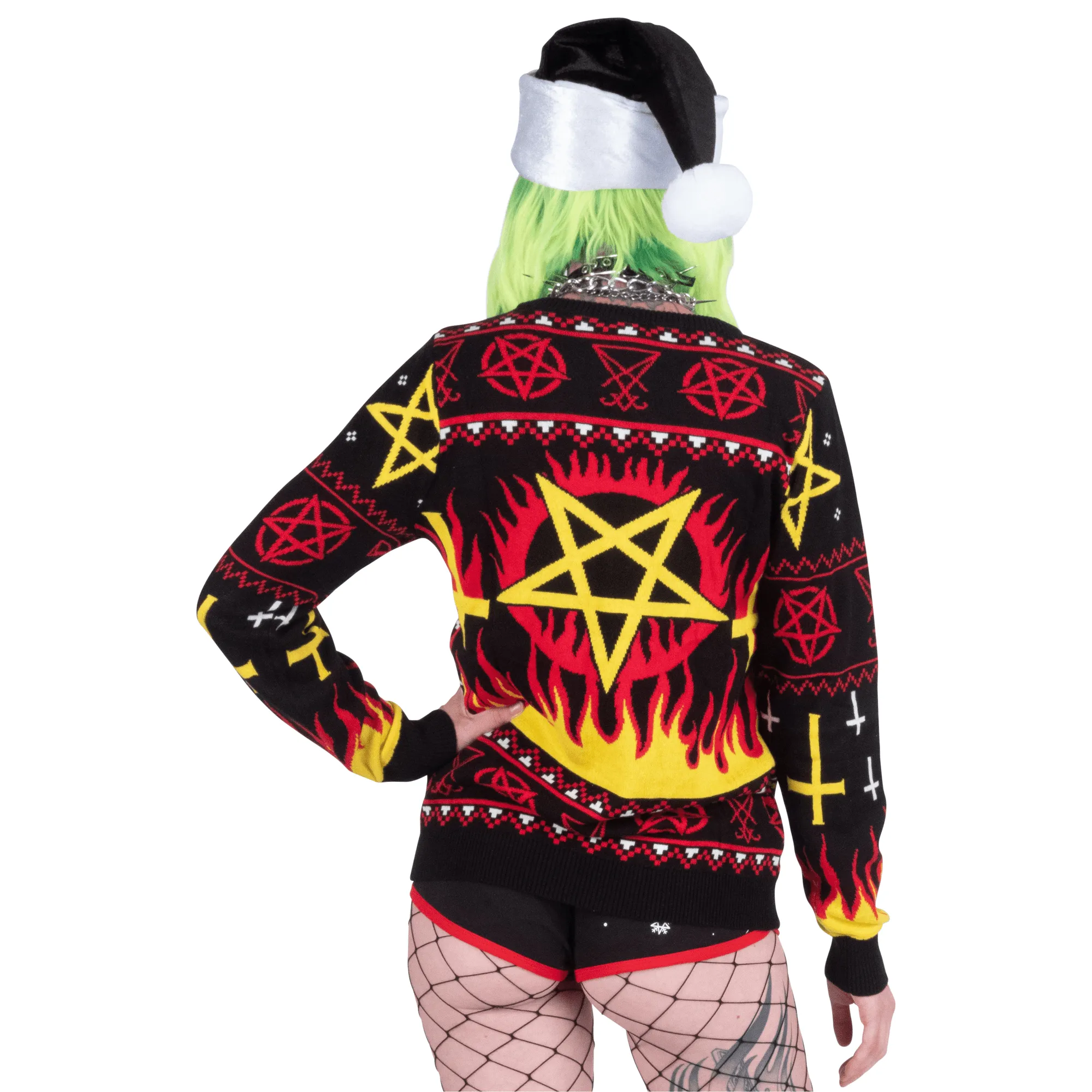 Metal Church Fire Knit Christmas Sweater