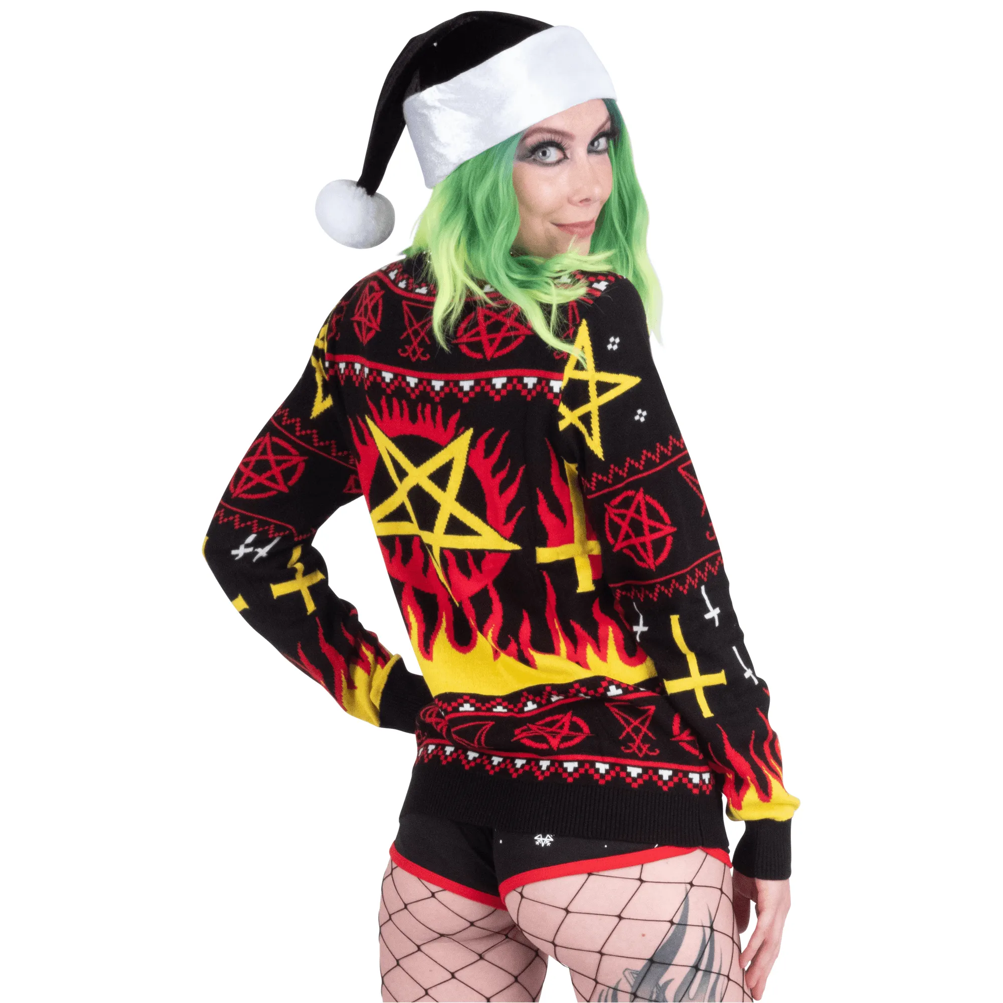 Metal Church Fire Knit Christmas Sweater