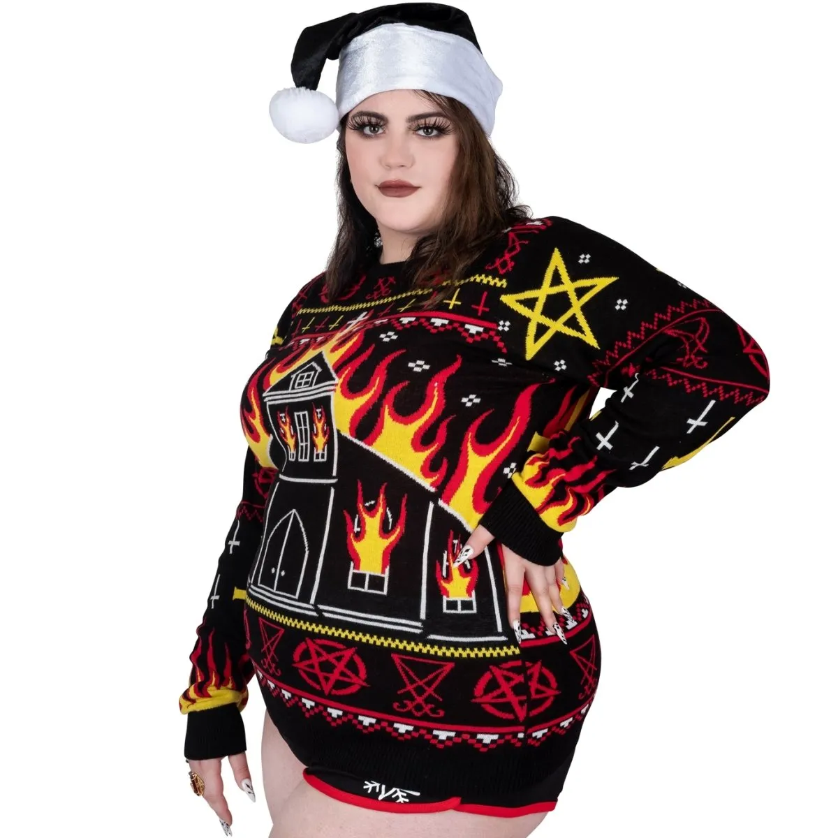 Metal Church Fire Knit Christmas Sweater