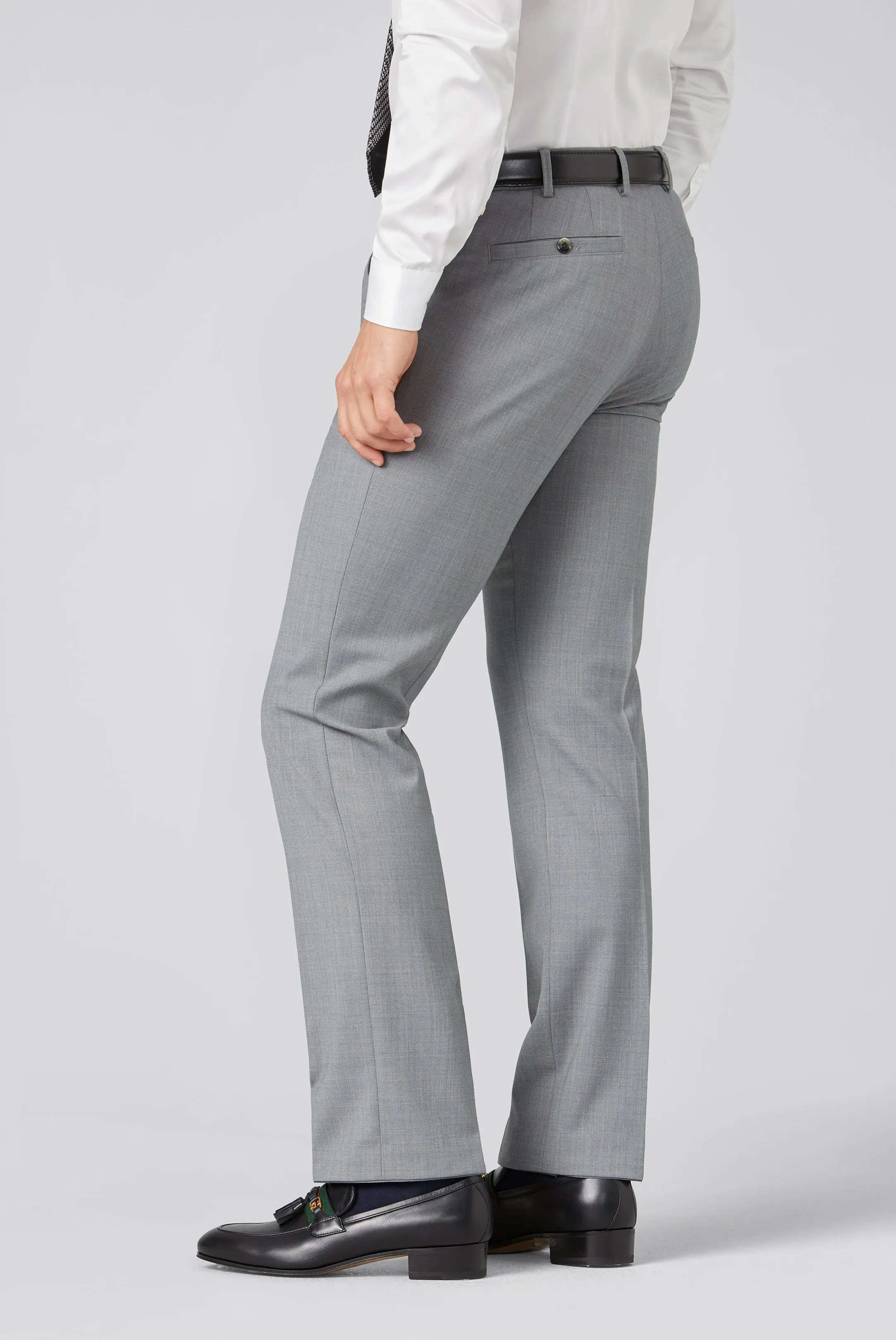 Meyer - Roma, Light Grey Wool Blend Trouser