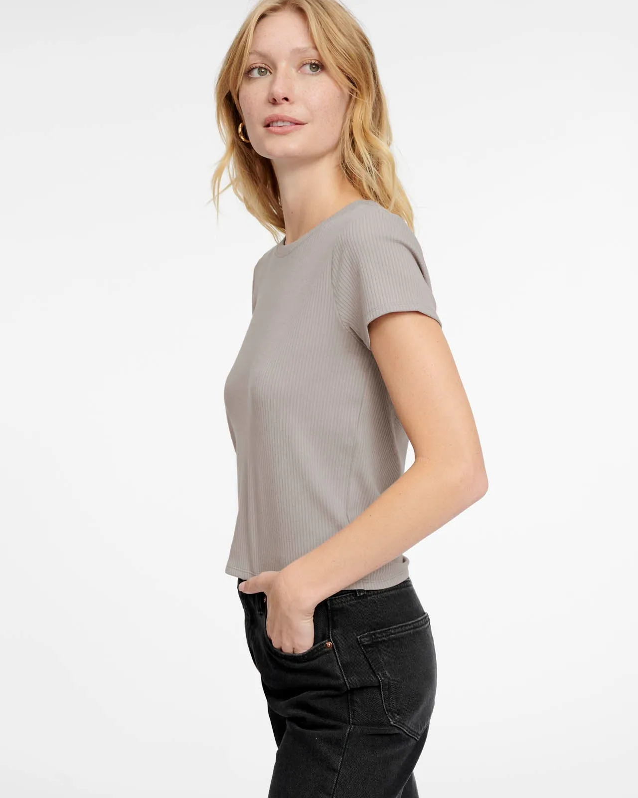 Modal Rib LYR Short Sleeve Tee