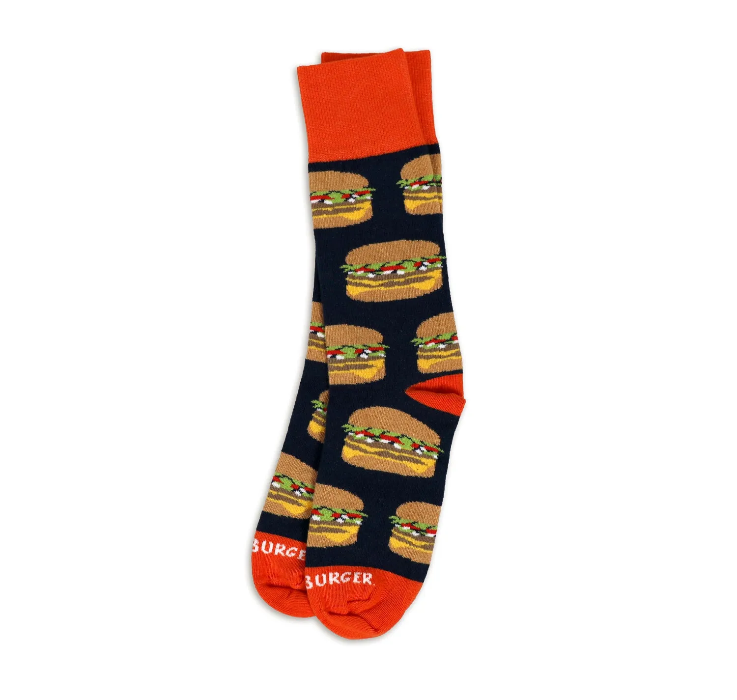 Navy Burger Build Sock