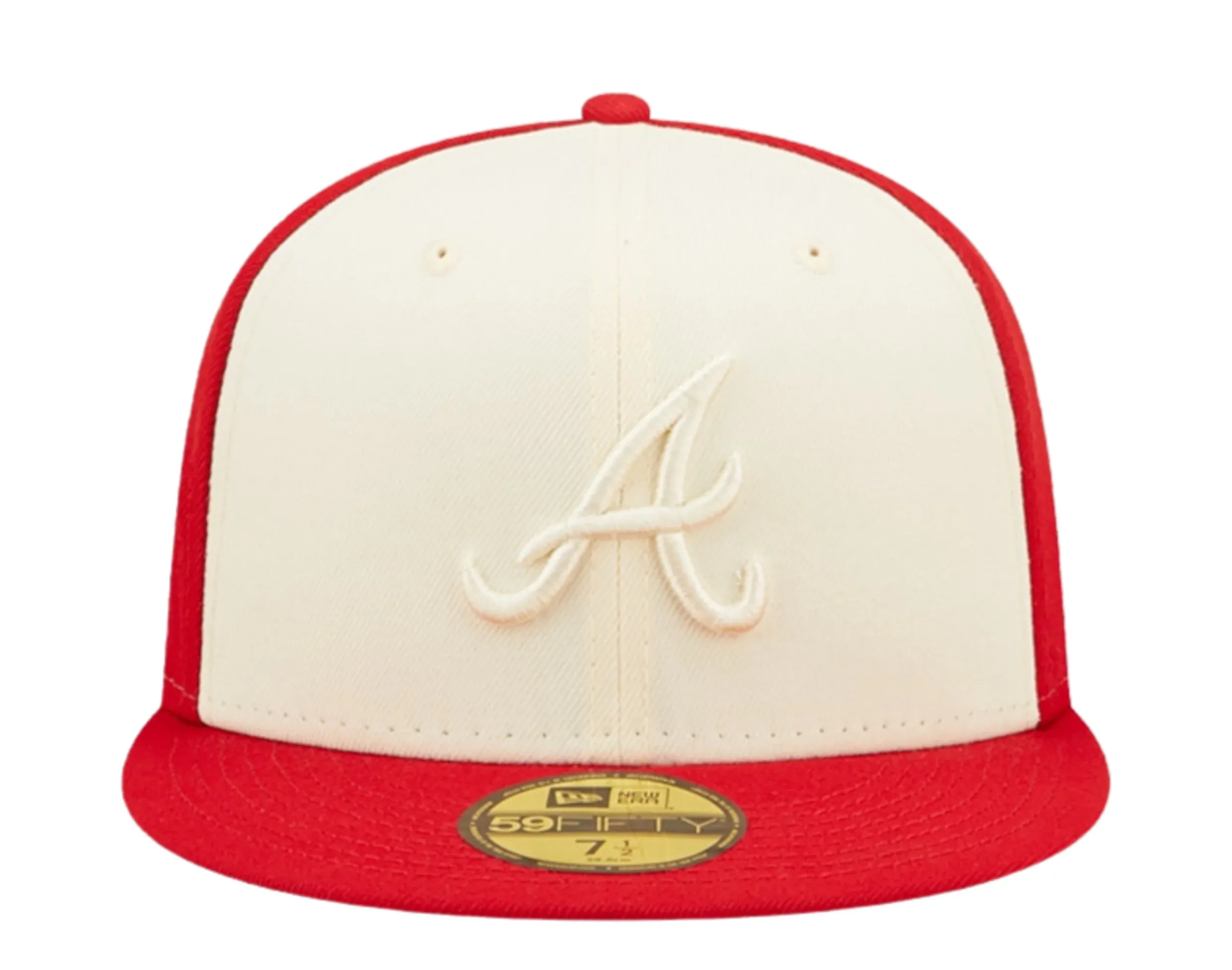 NEW ERA ATLANTA BRAVES 2-TONE 59FIFTY FITTED HAT-RED/CREAM