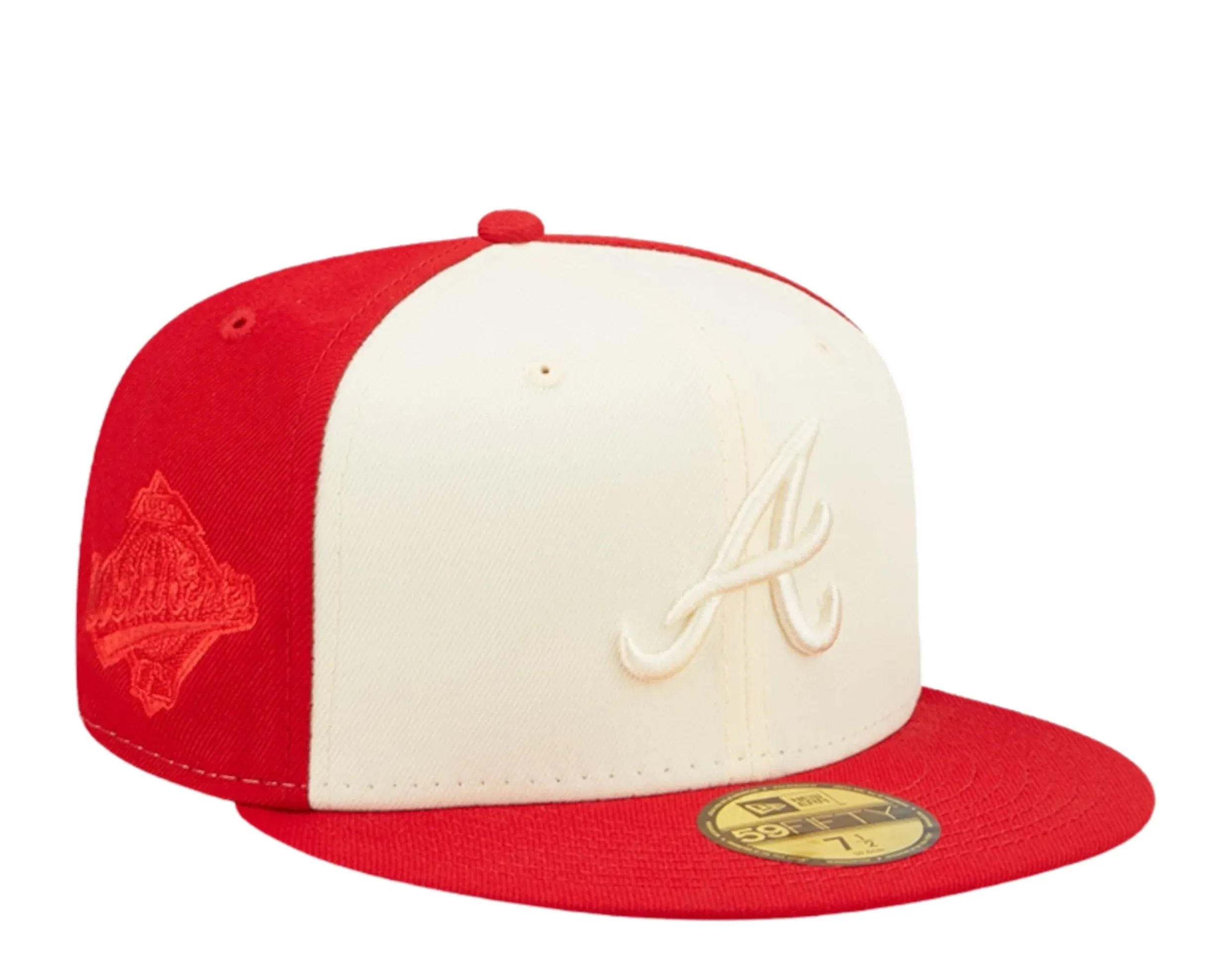 NEW ERA ATLANTA BRAVES 2-TONE 59FIFTY FITTED HAT-RED/CREAM