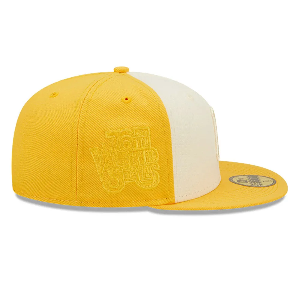 NEW ERA PITTSBURH PIRATES 2-TONE 59FIFTY FITTED HAT-YELLOW/CREAM