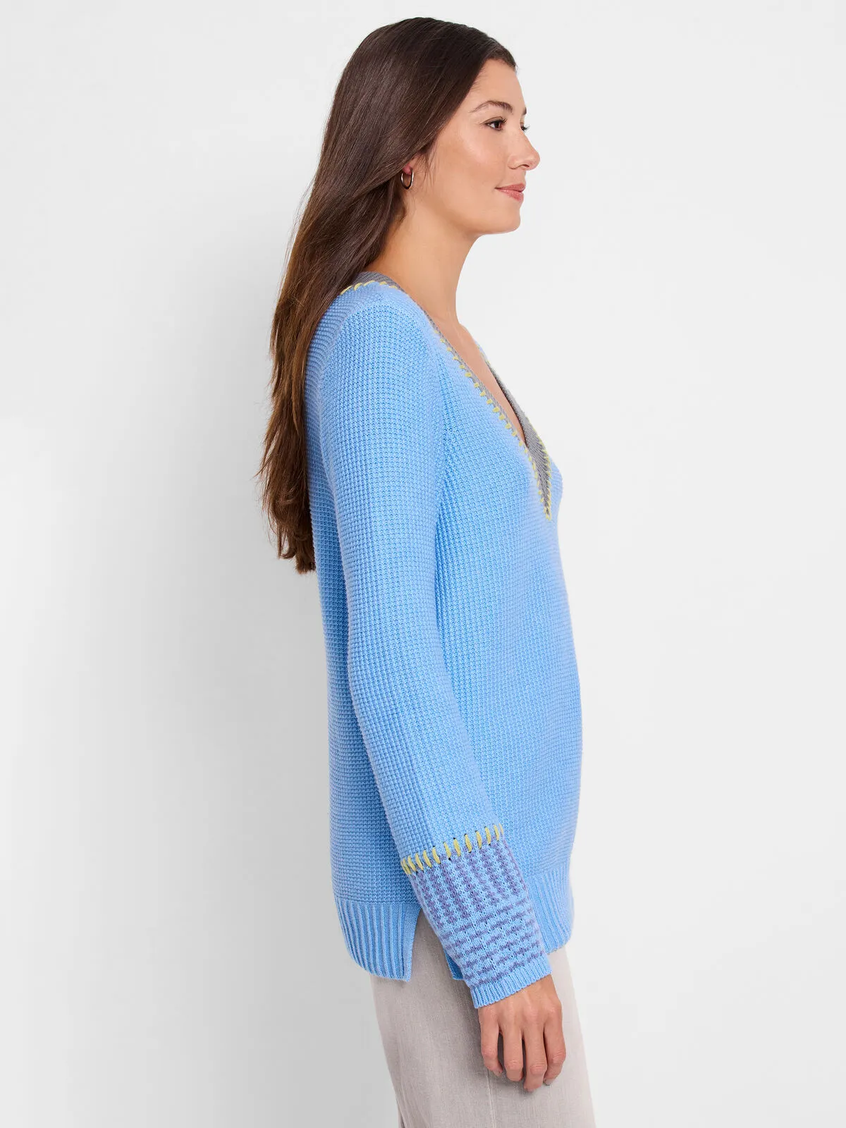 NIC ZOE F241141 Tipped Texture Sweater