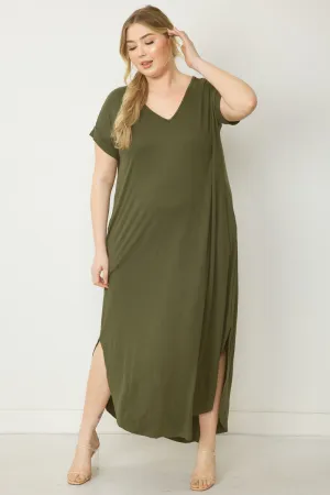 On The Go V-Neck Maxi Dress