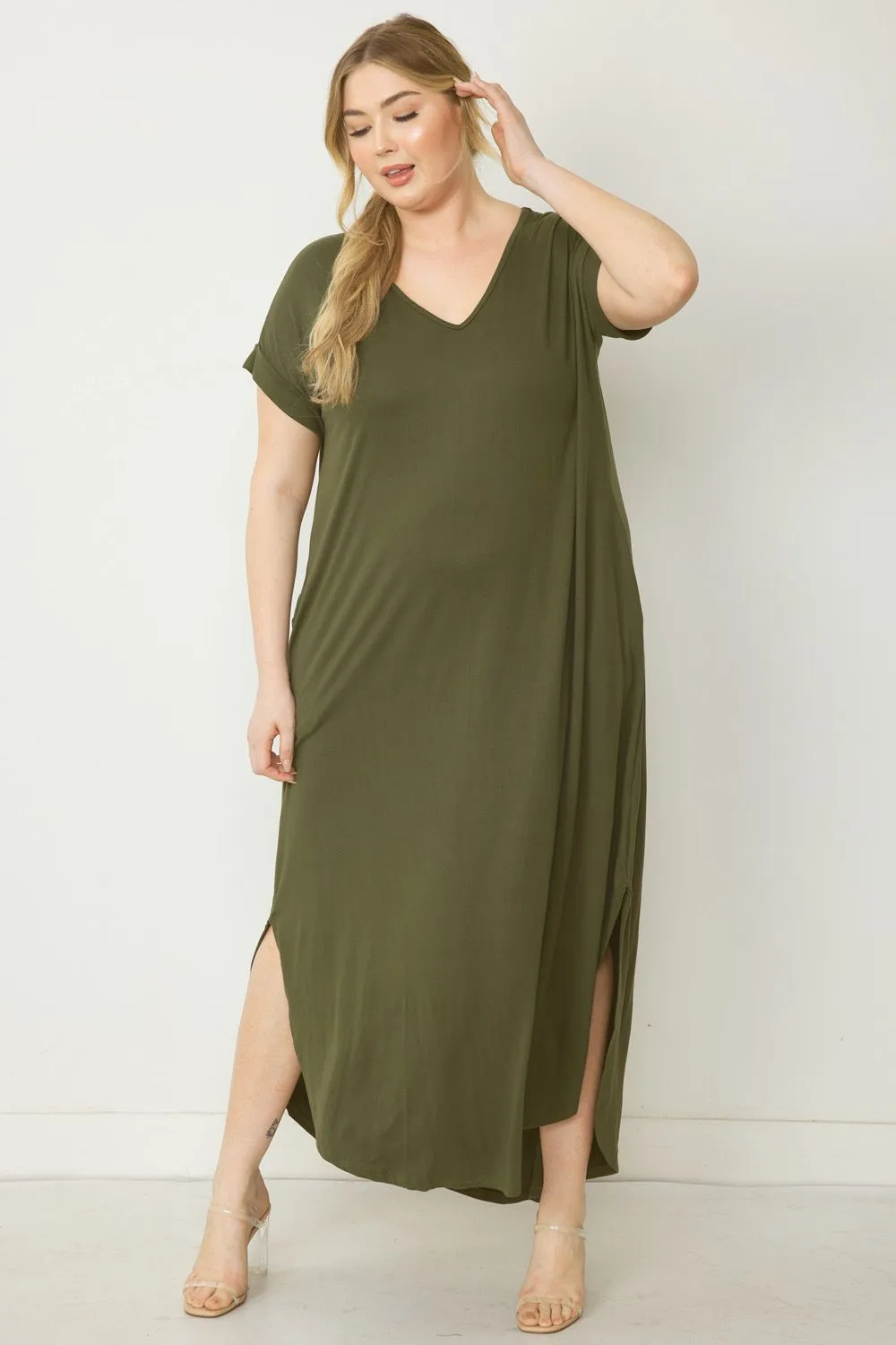 On The Go V-Neck Maxi Dress