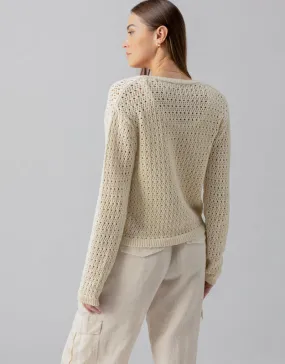 Open Knit Cardi Birch