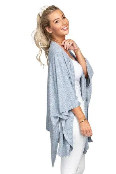 Oversized Batwing Sleeve Open Cardigan