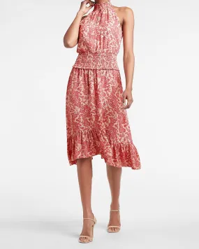 Paisley Smocked Halter Neck Dress in Print