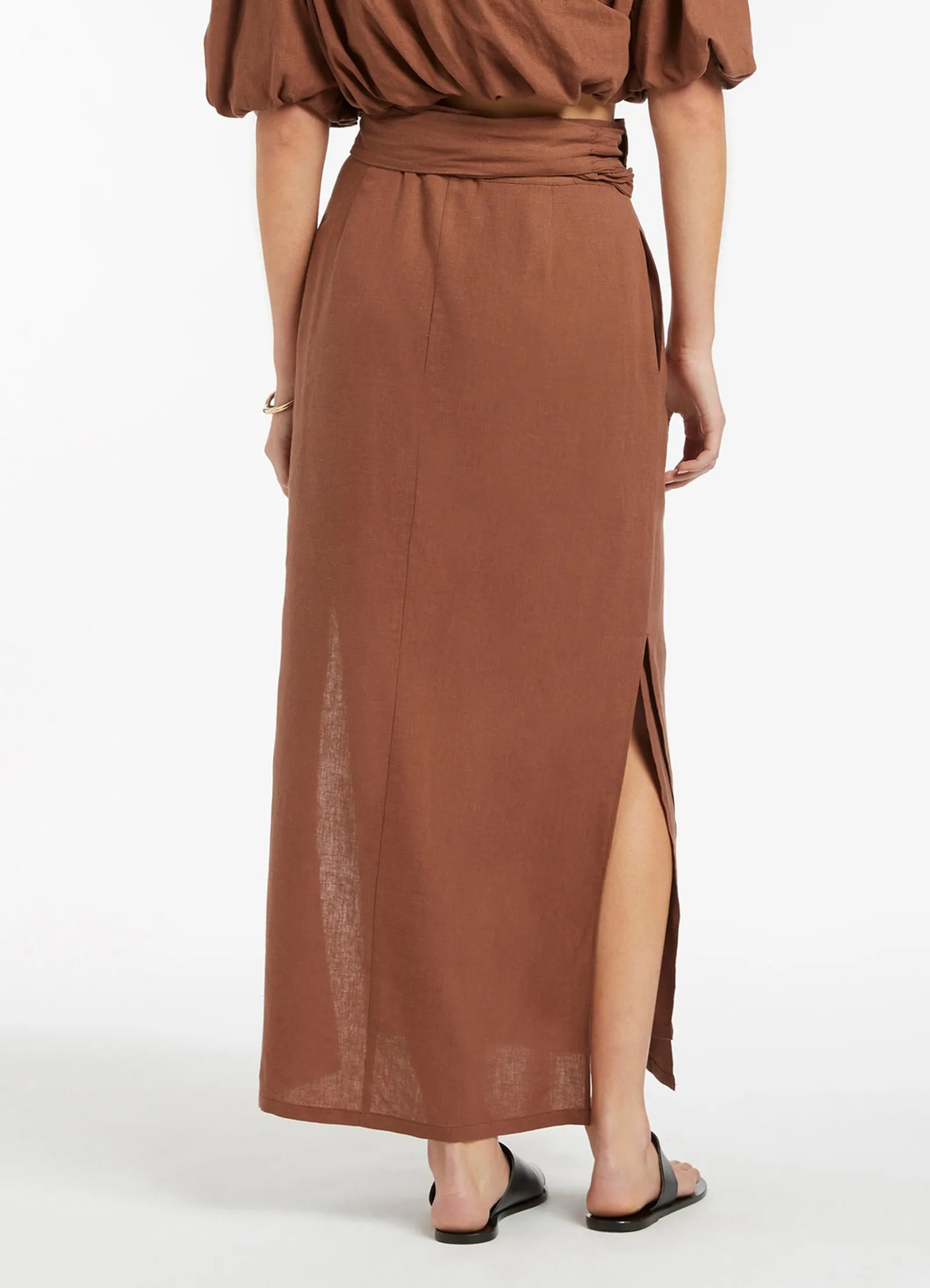 Palmas Straight Skirt/Sarong - Desert Brown