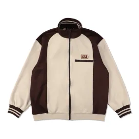 Paneled Track Jacket / BROWN