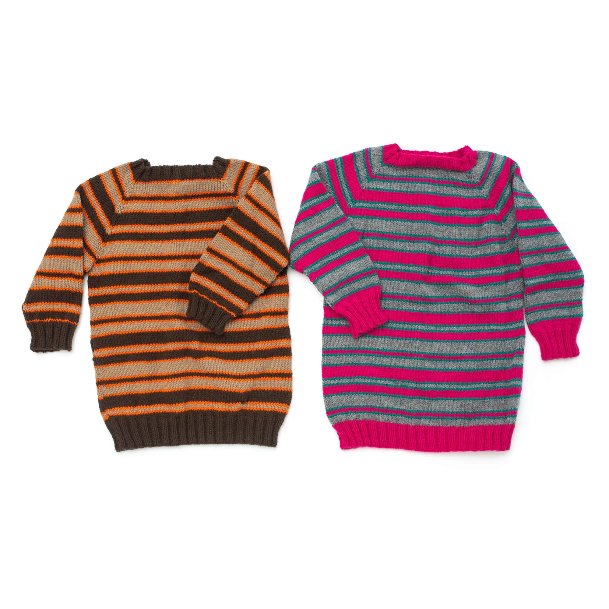 Patons Knit Top Down Super Stripes Sweater