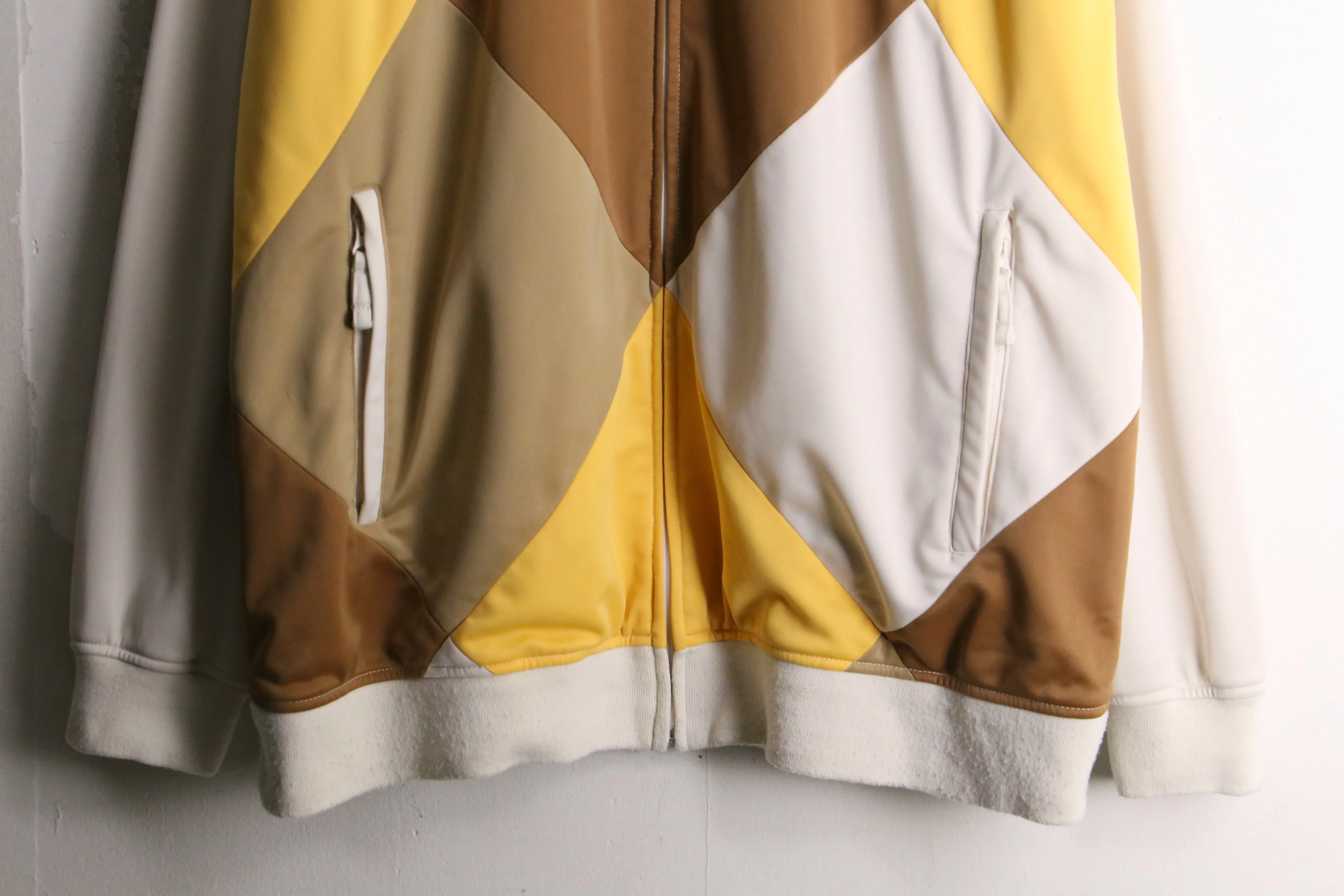 “PHAT FARM” rhombus switch color loose track jacket