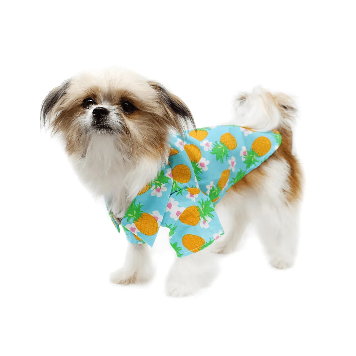 Pineapple Luau Camp Dog Shirt