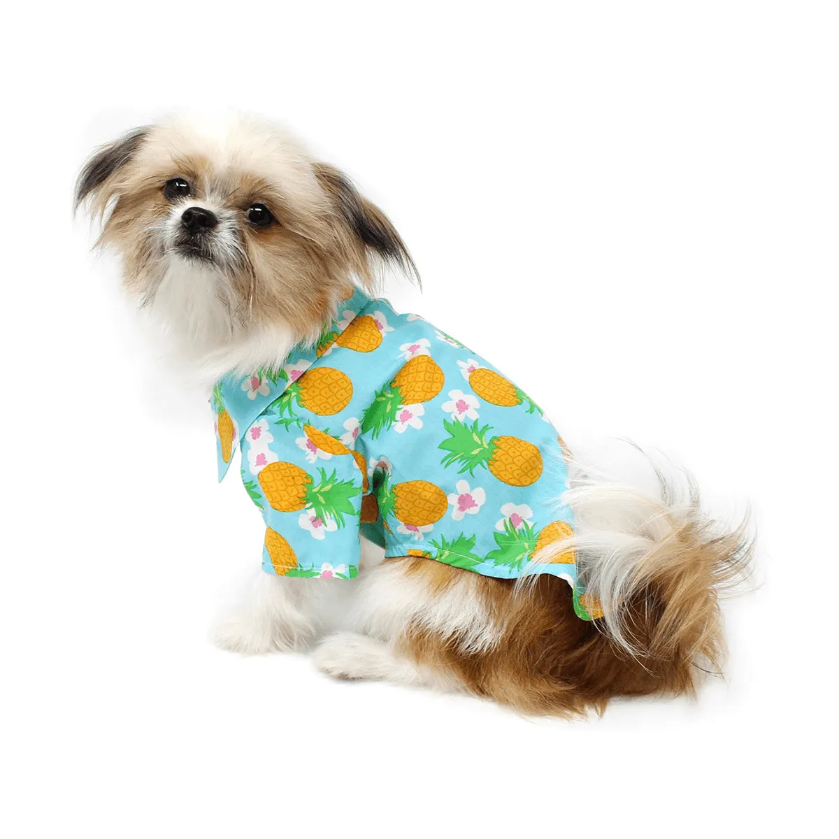 Pineapple Luau Camp Dog Shirt