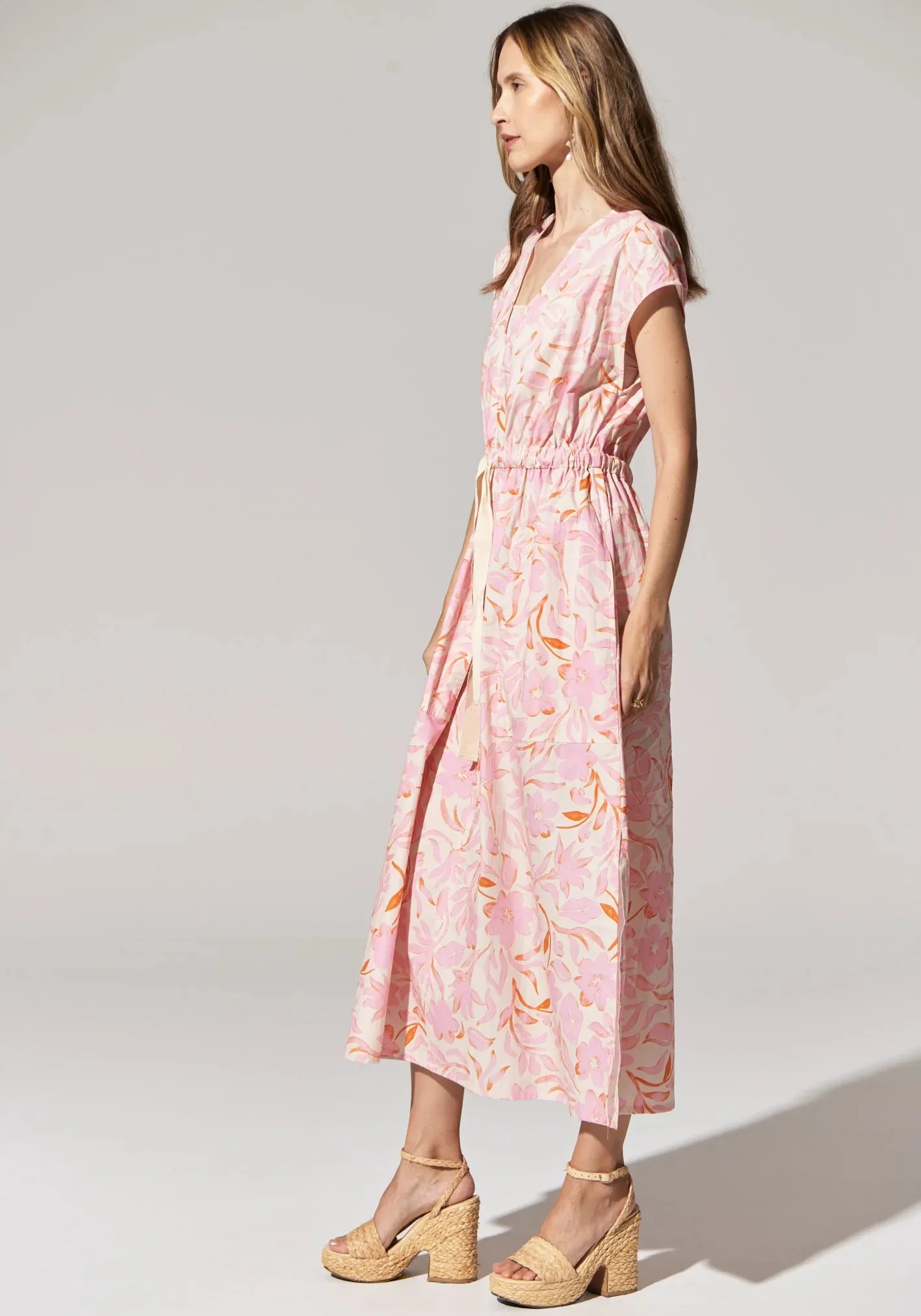 POL Sara Tie Dress in Sara Print