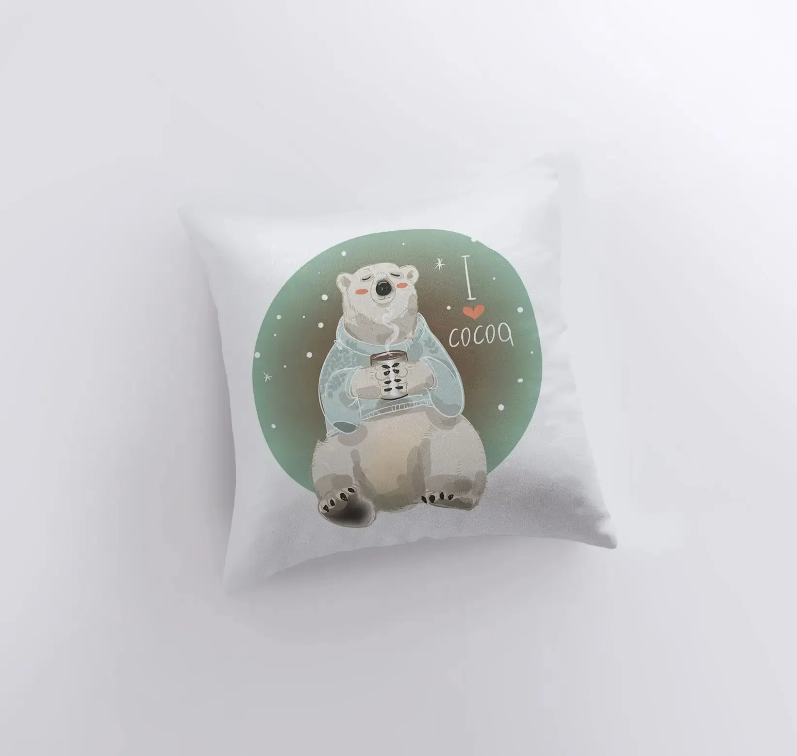 Polar Bear | Throw Pillow | Pillow Cover | Home Decor | Winter Décor | Home Decor Christmas | Christmas Gift | Dorm Room Decor | Mom Gift