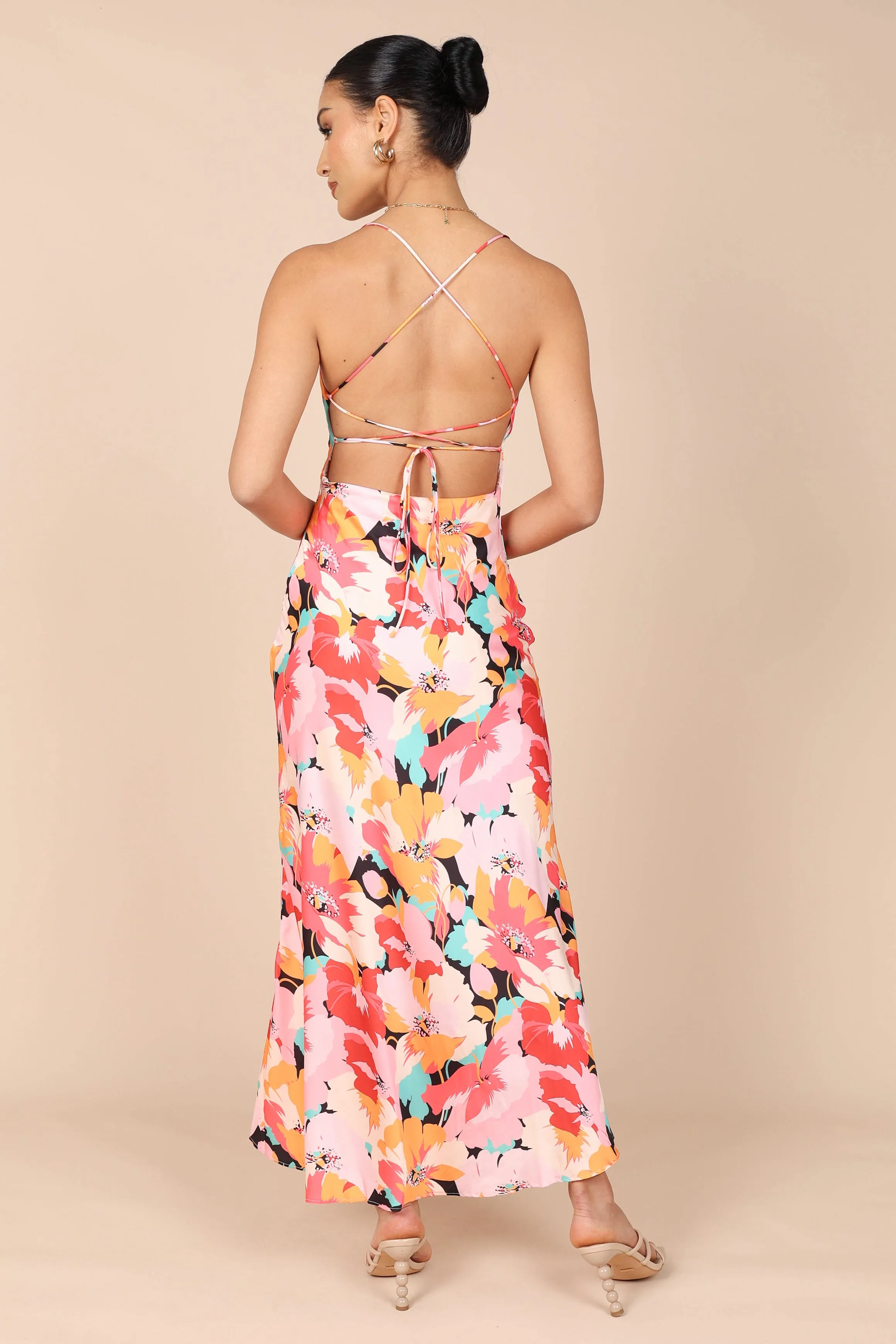 Posse Midi Slip Dress - Pink Floral