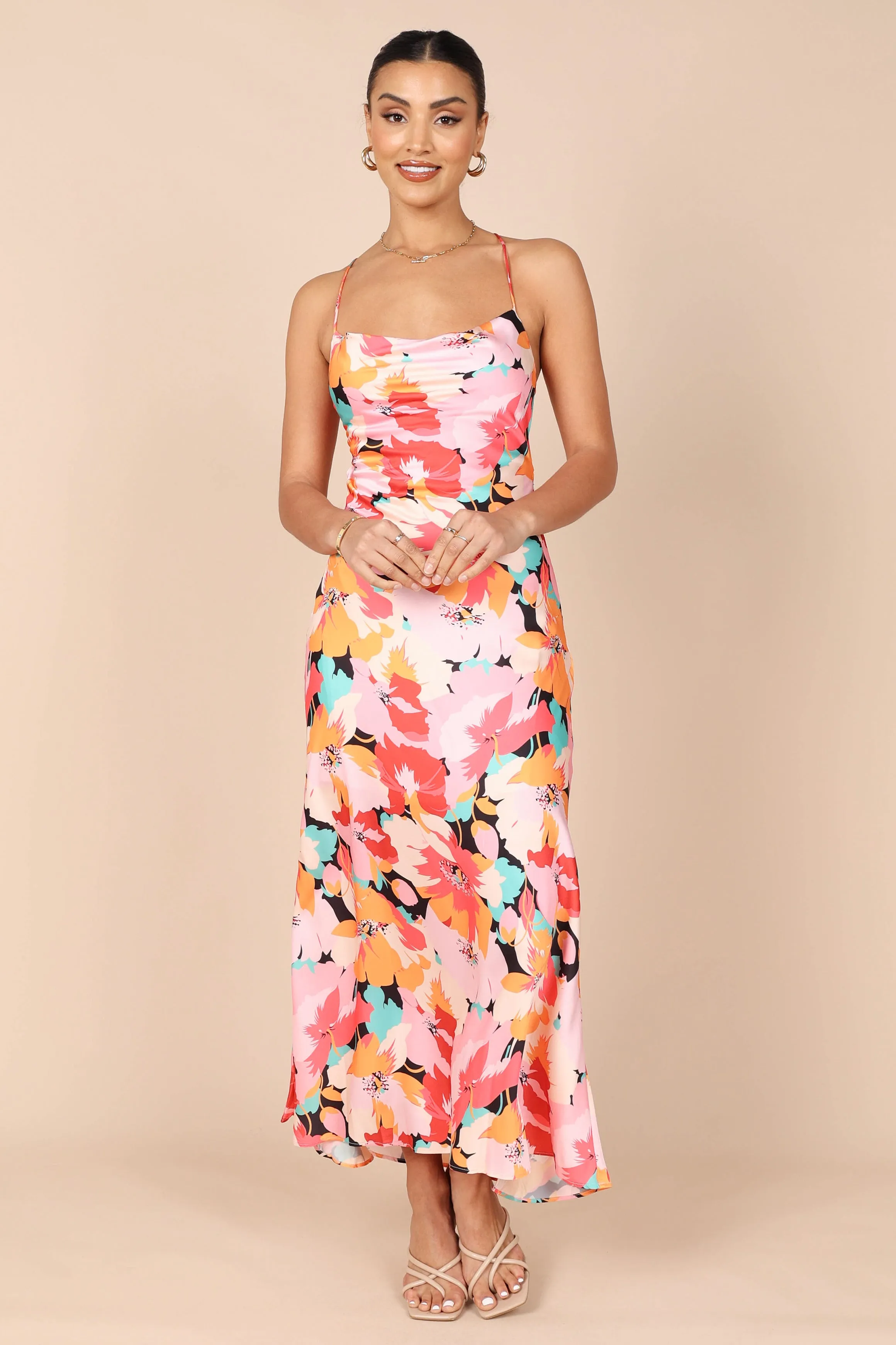 Posse Midi Slip Dress - Pink Floral