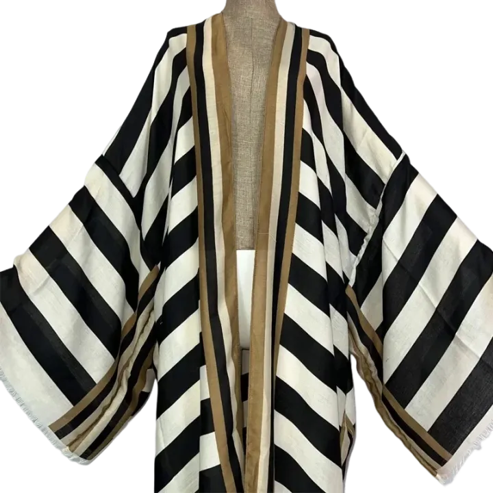 Pre Order: Elegant Striped Kimono Cardigan - WINI