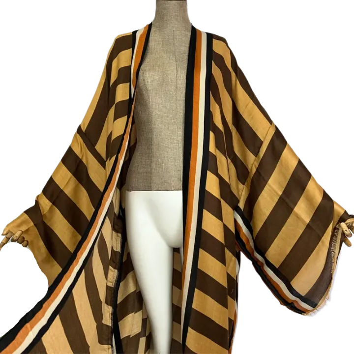 Pre Order: Elegant Striped Kimono Cardigan - WINI