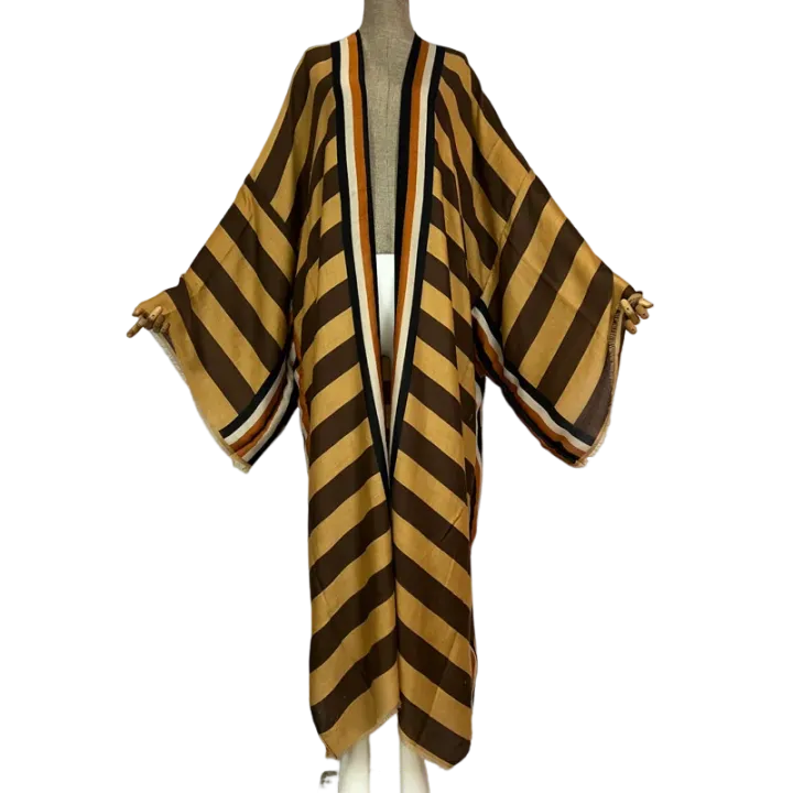 Pre Order: Elegant Striped Kimono Cardigan - WINI