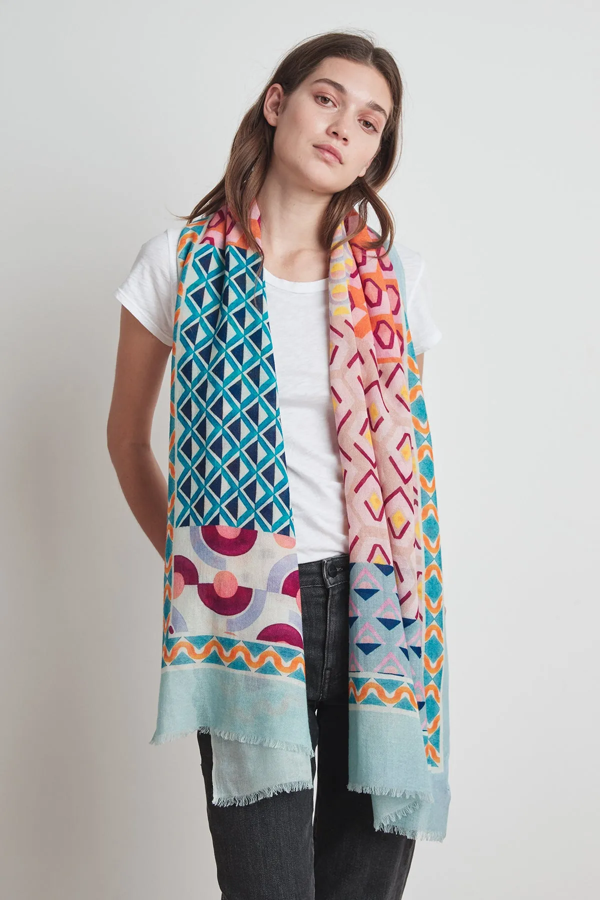 PRINTED SILK BLEND SCARF BY VISMAYA