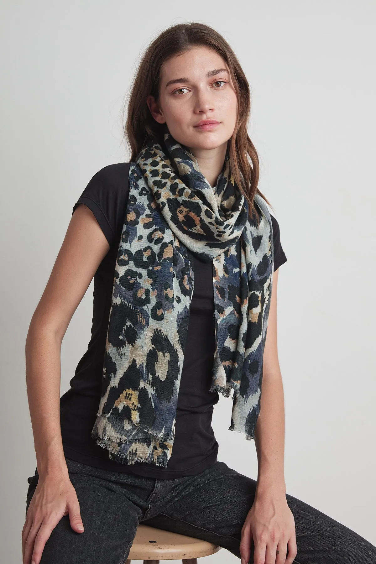 PRINTED SILK BLEND SCARF BY VISMAYA