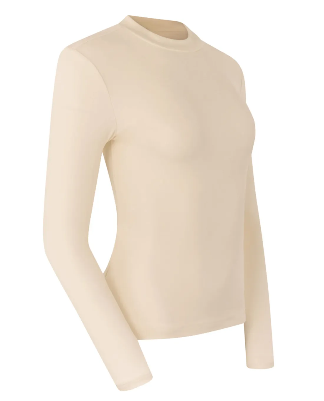 PURE GOLF Olwen Mock neck Winter Top 502 Champagne