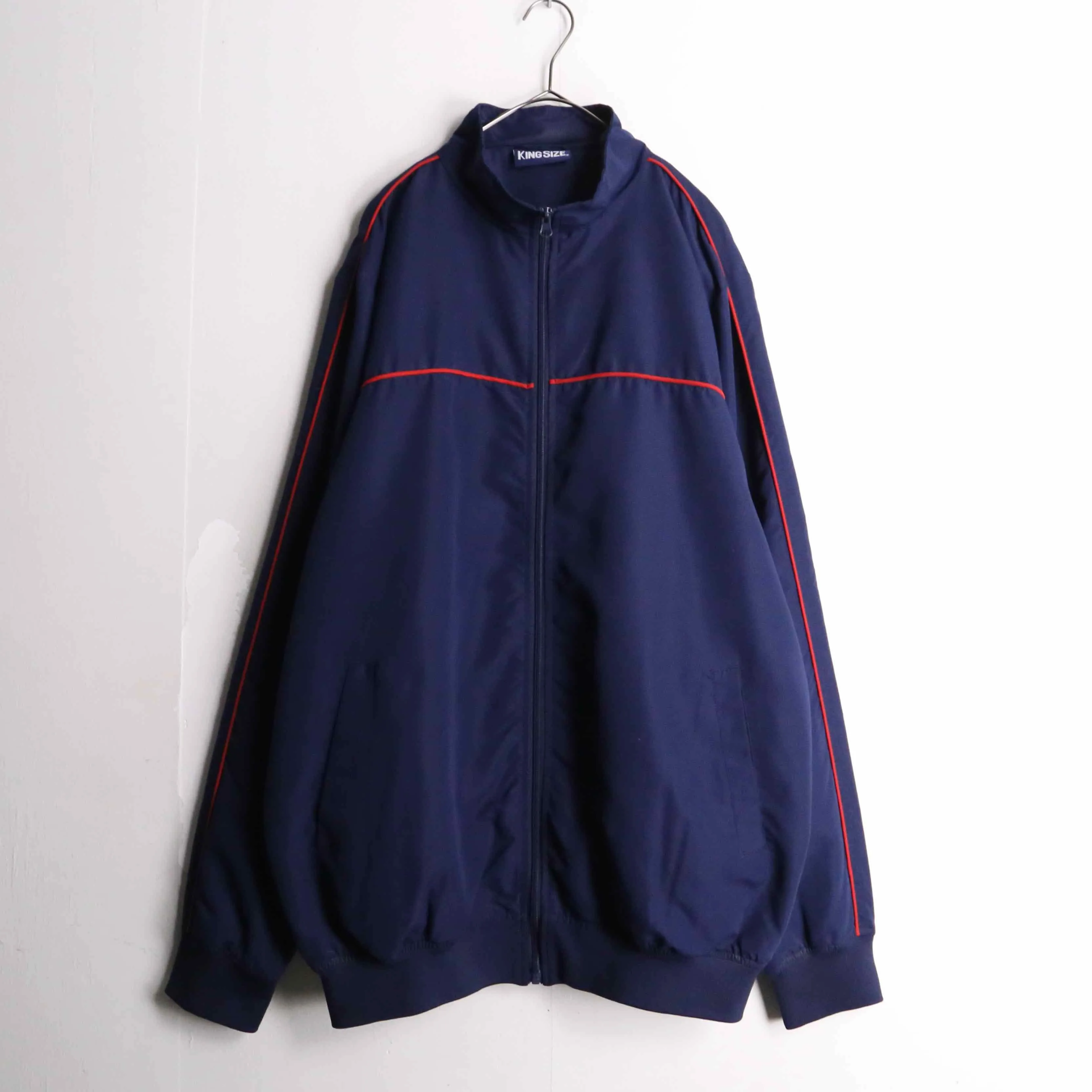 "KING SIZE" bi-color nylon track jacket