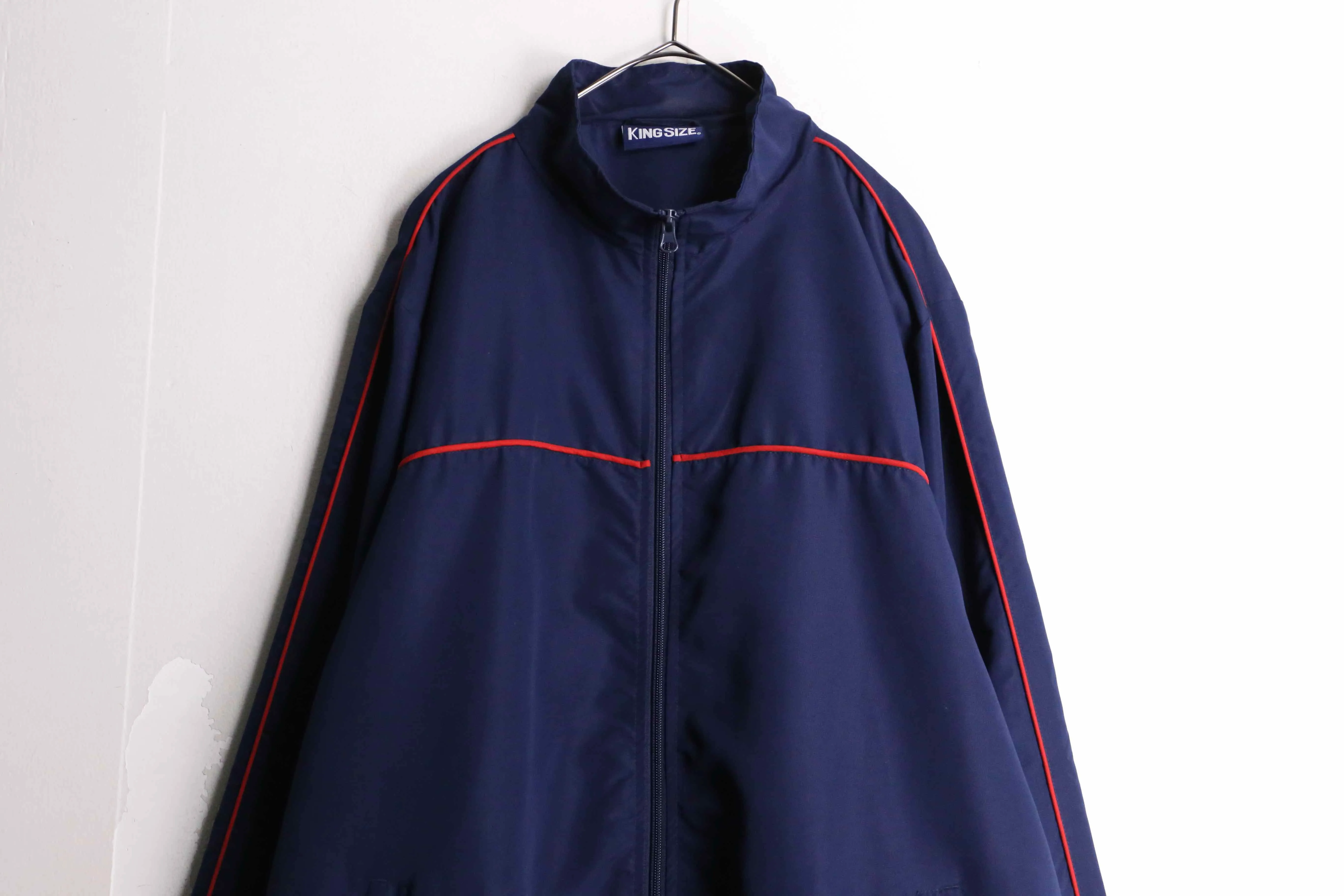 "KING SIZE" bi-color nylon track jacket